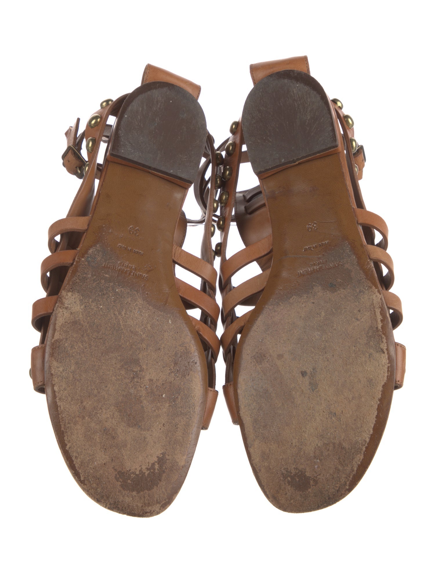 Saint Laurent Leather Gladiator Sandals